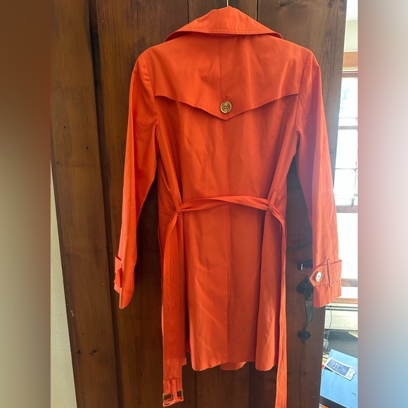 Michael Michael Kors Orange Trench Sz S - Picture 3 of 9